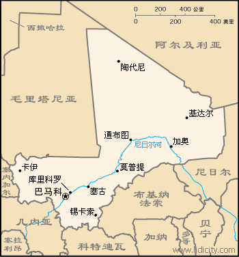 马里共和国地图